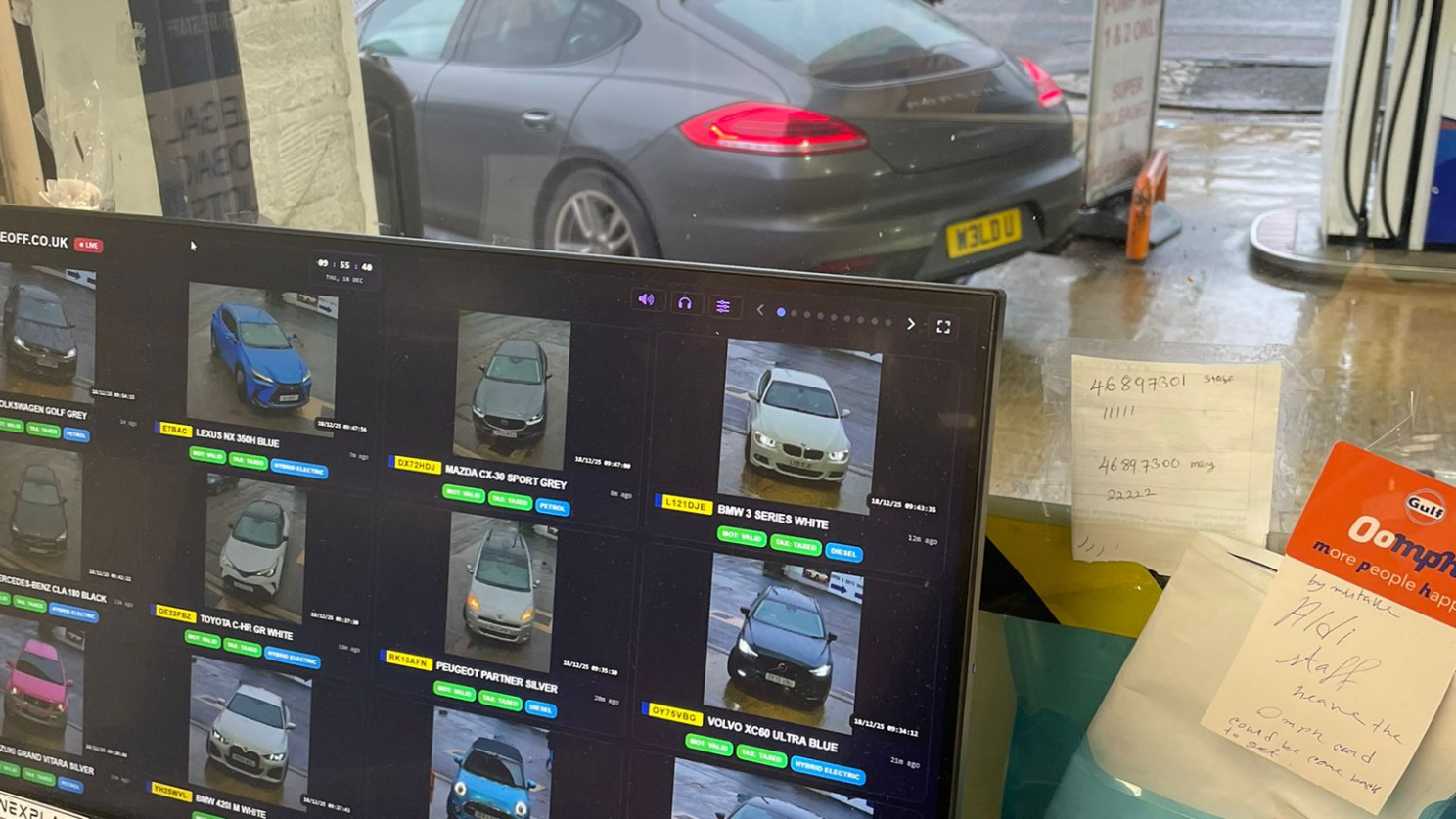 Fueldriveoff.co.uk dashboard in Empire garage.